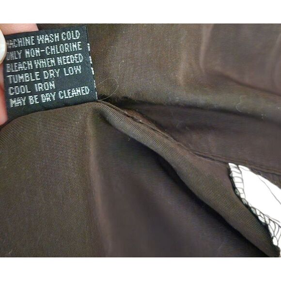 Vintage Y2K Dragonfly Clothing Button Up Embroidered Shirt Mens XL Brown Tribal - Picture 6 of 6